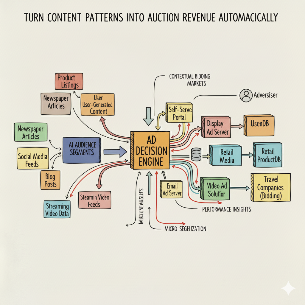 Content Patterns to Auction Revenue Flow Diagram
